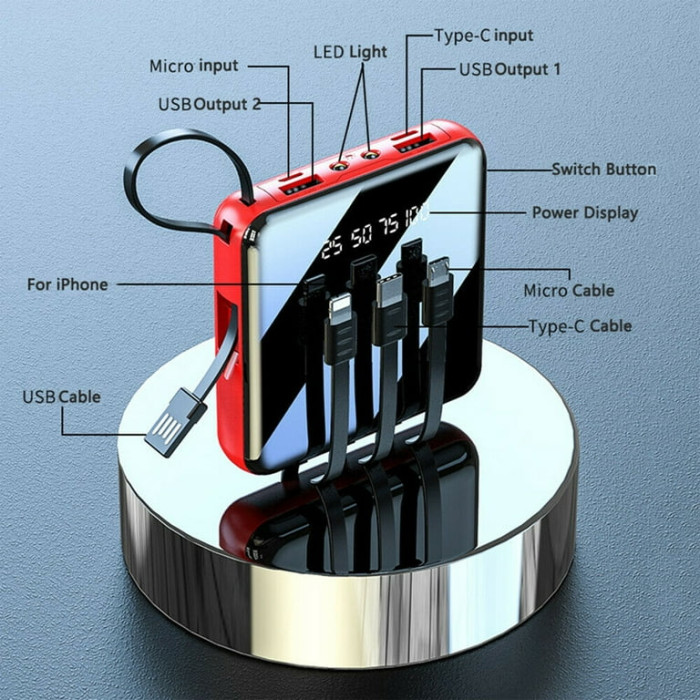 Mini Smart power bank 20000 mah battery
