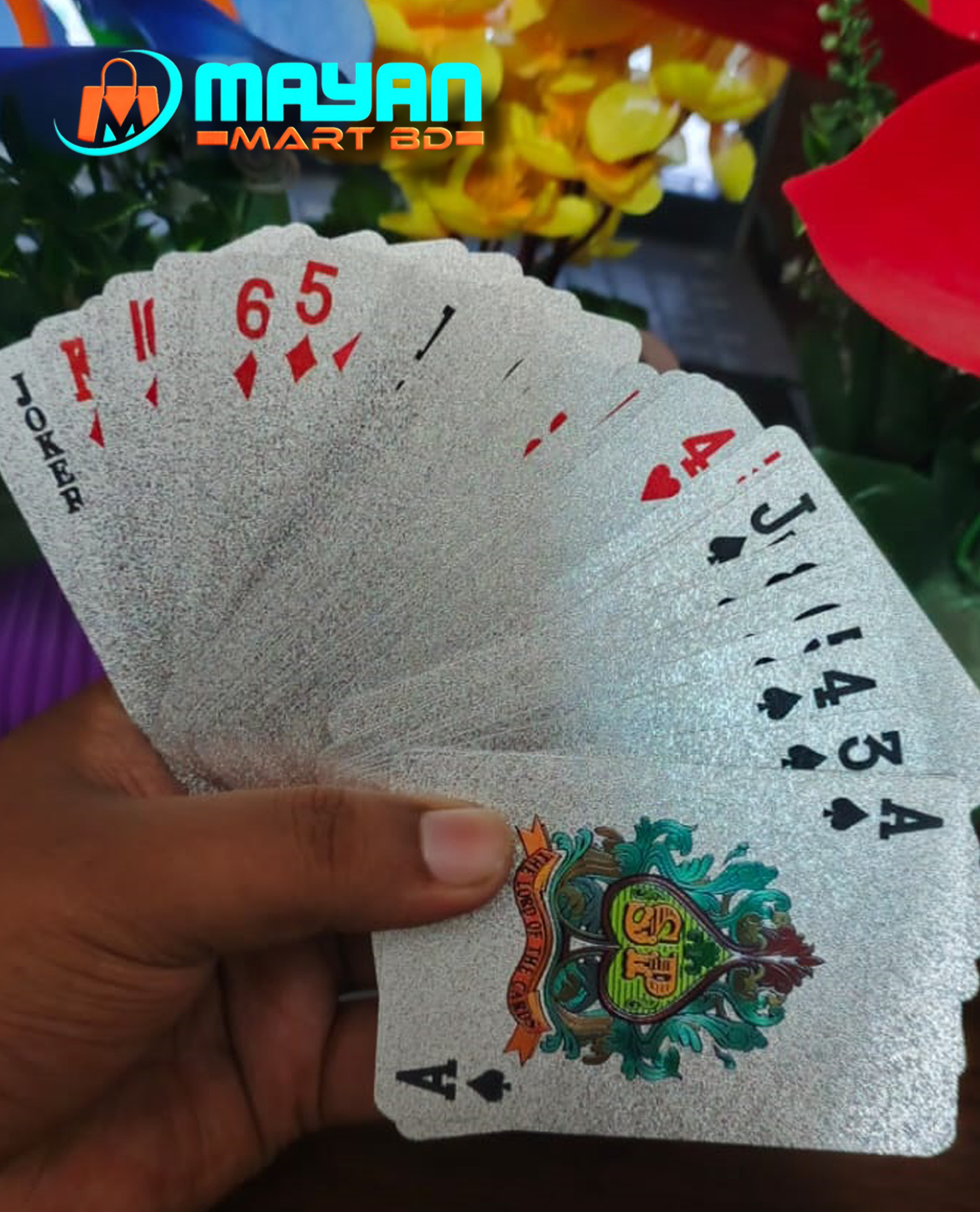 Waterproof Aluminum Playing Card (Silver dollar back pattern)