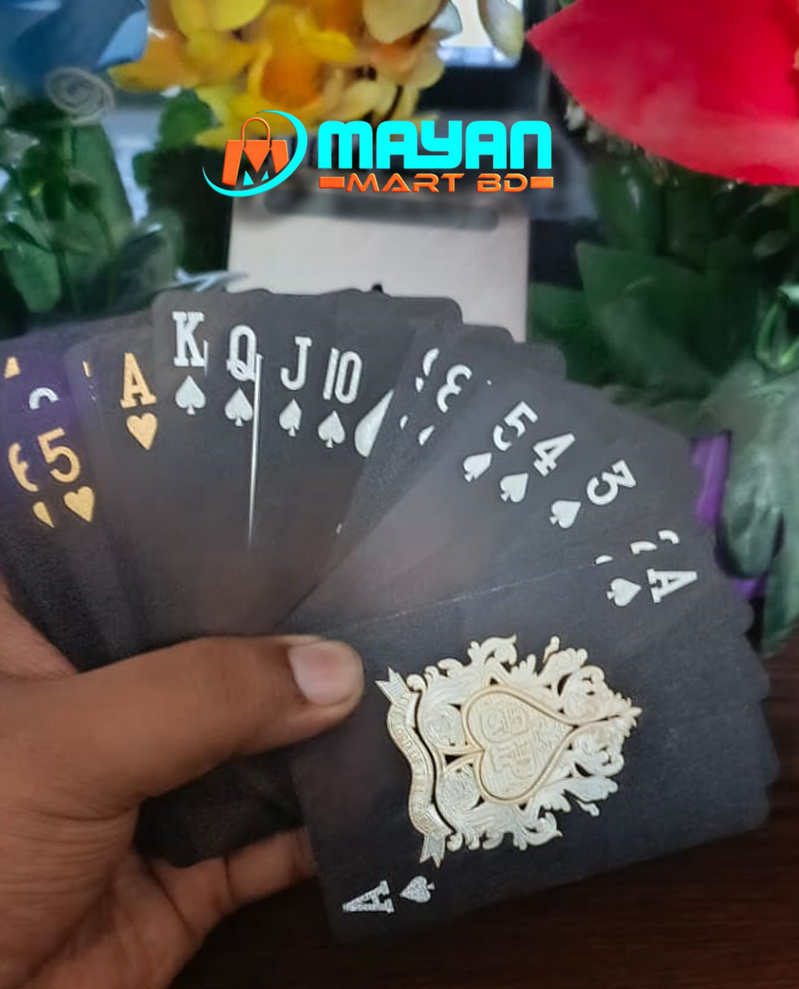Waterproof Black Aluminium Playing Card Games