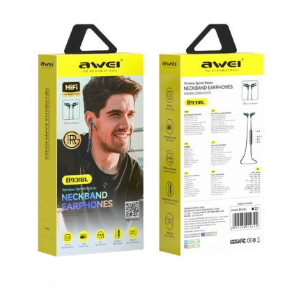 Awei B931BL Wireless Sports Stereo Neckband Earphone (12569)
