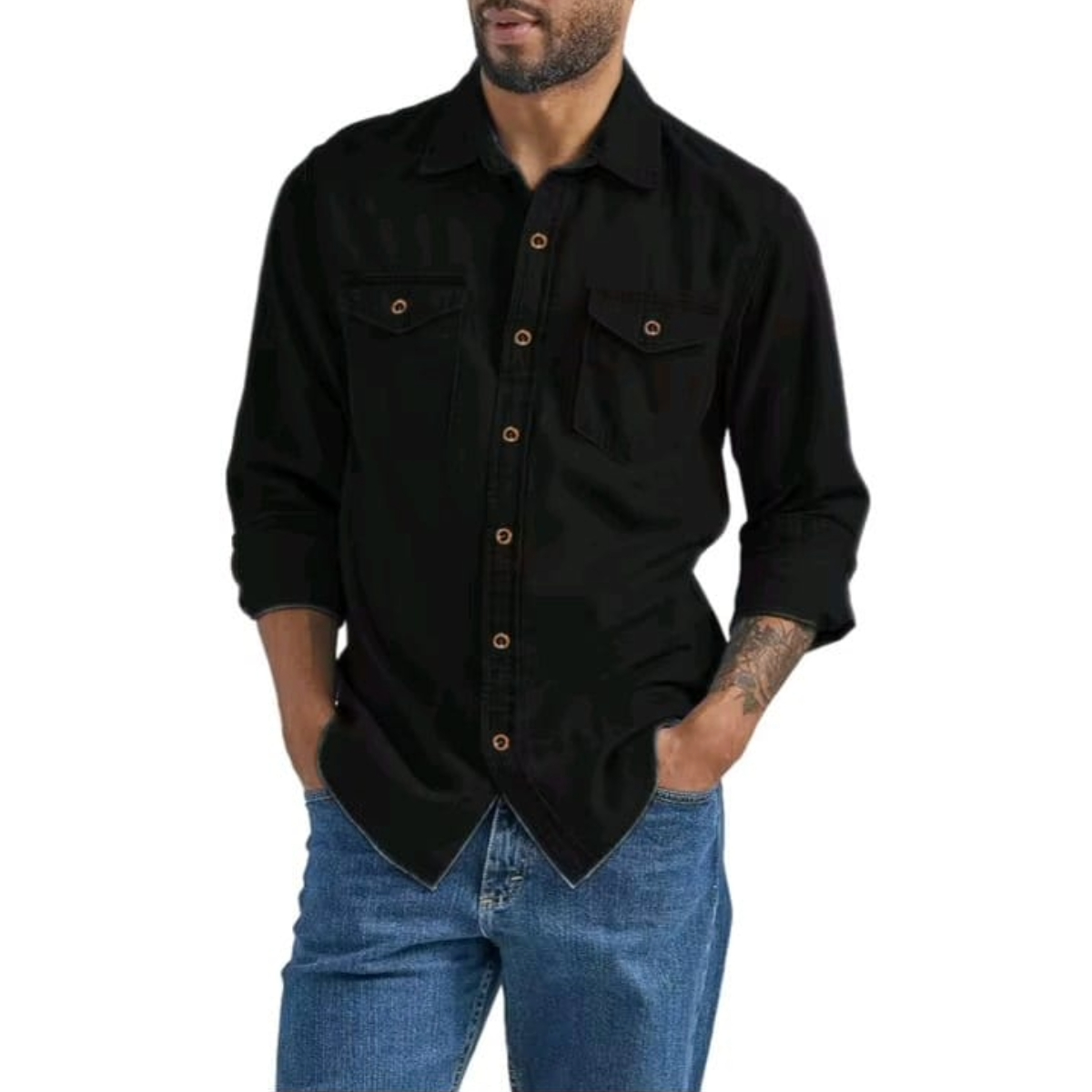 Full sleeves denim washed Shirt (11689)