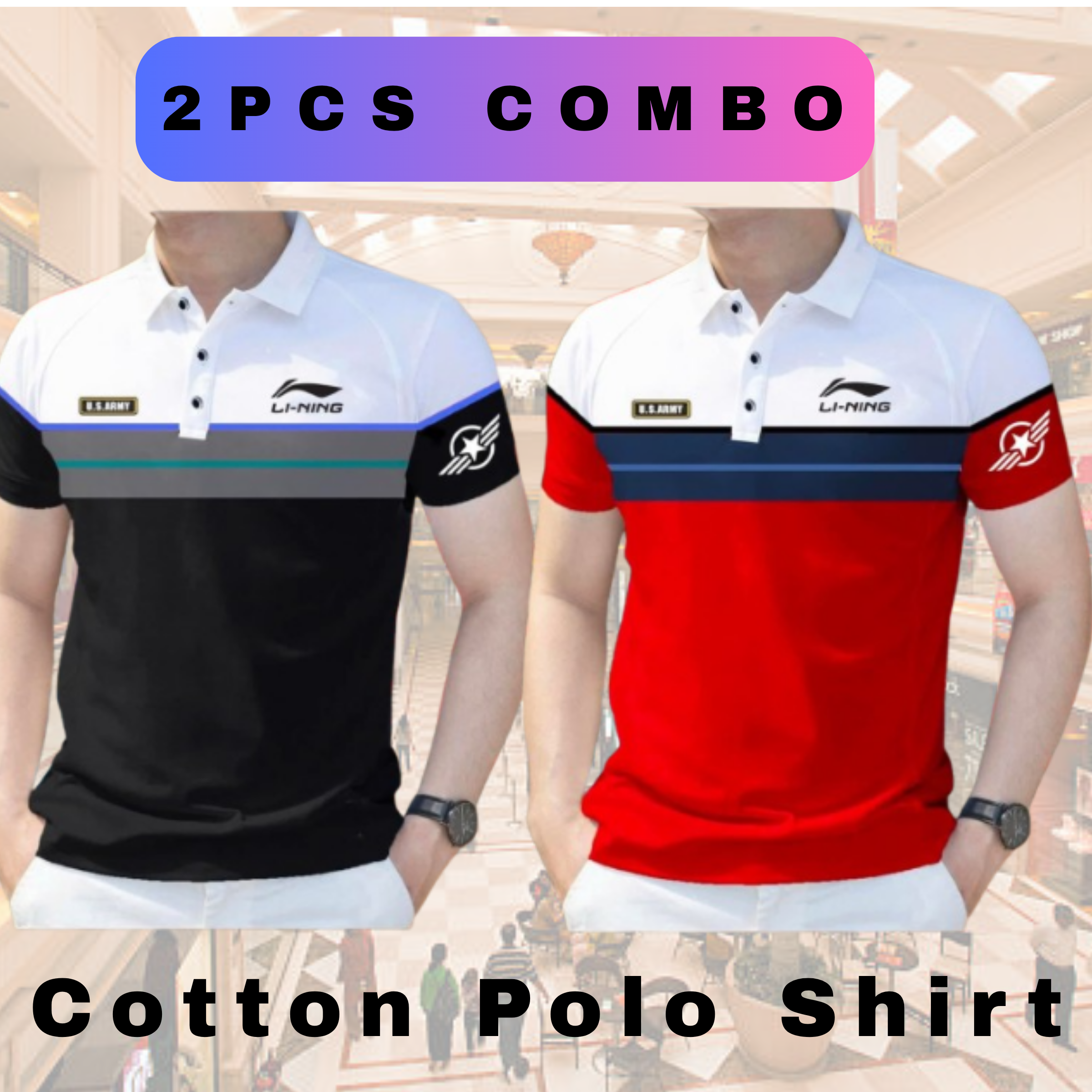 Combo Cotton Polo Shirt For Men's (9614)