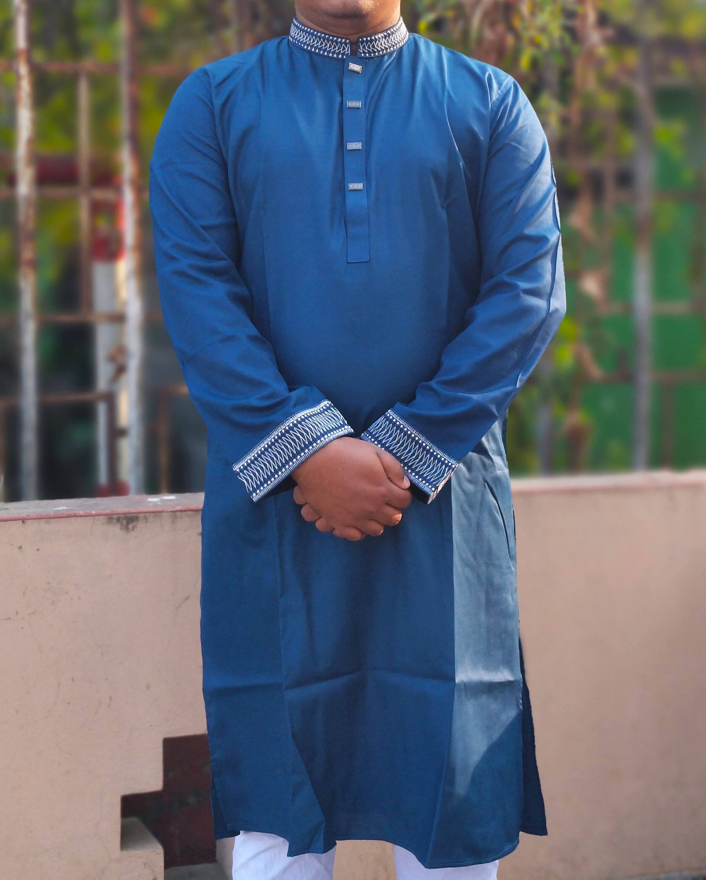 Embroidery Cotton Panjabi (12501)