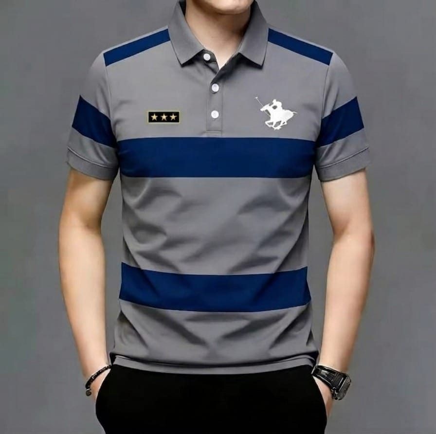 Striped Super Premium Half Sleeve polo Shirts(31199)