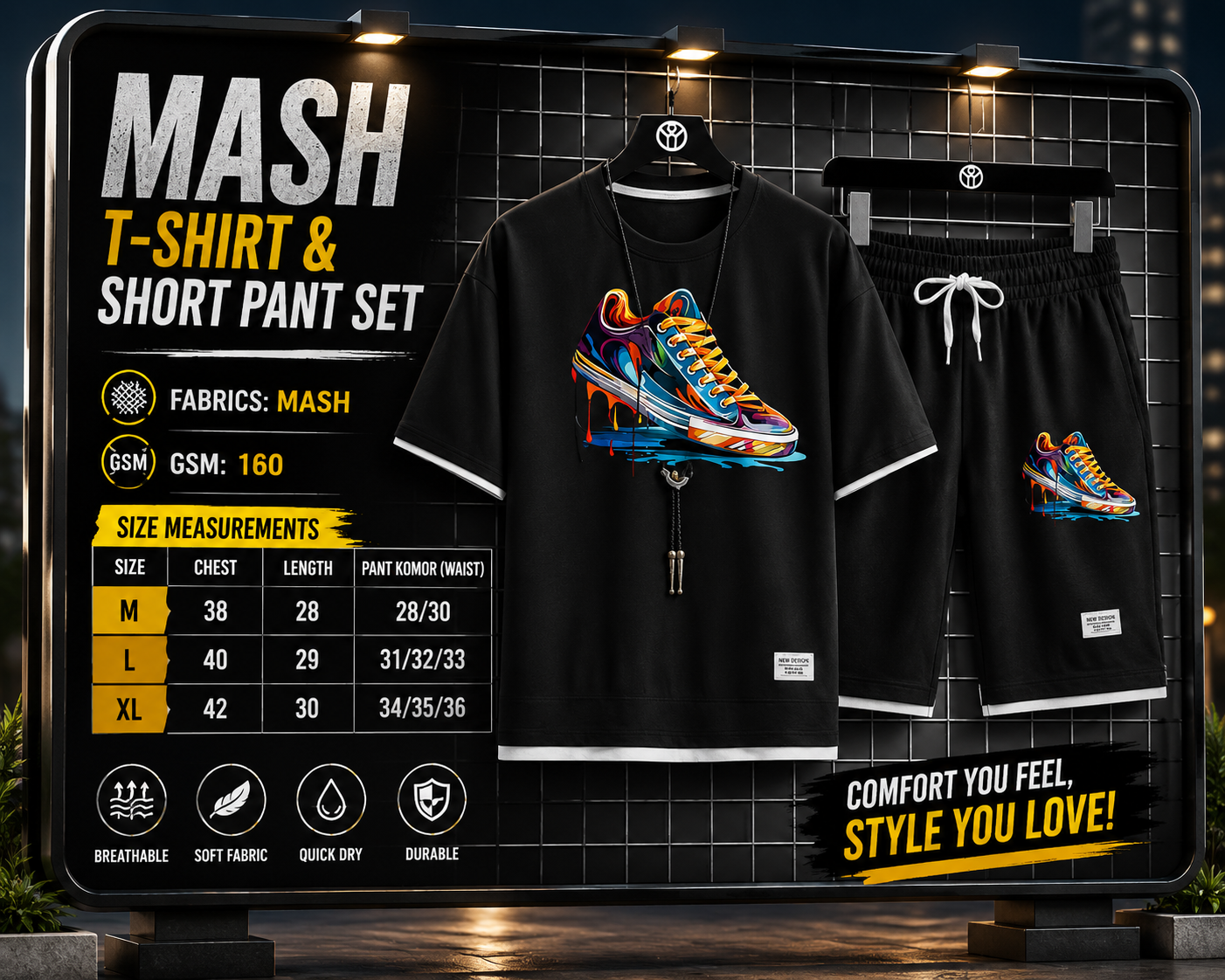 Mash T-Shirt and Short Pant Set(31815)