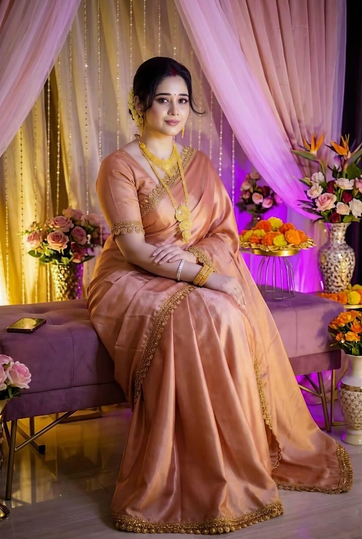 Indian Tuba Lama Silk saree (32424)
