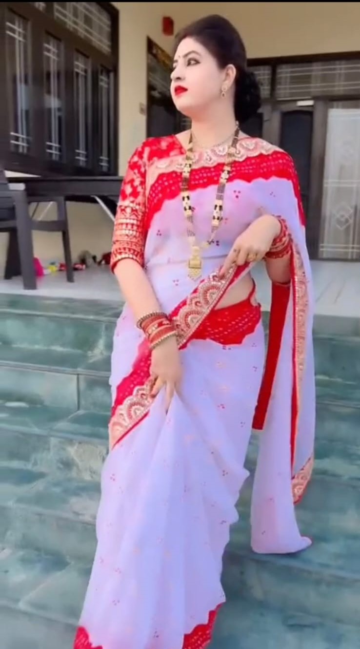 Makhon Jorget Sequence Work Saree (23166)