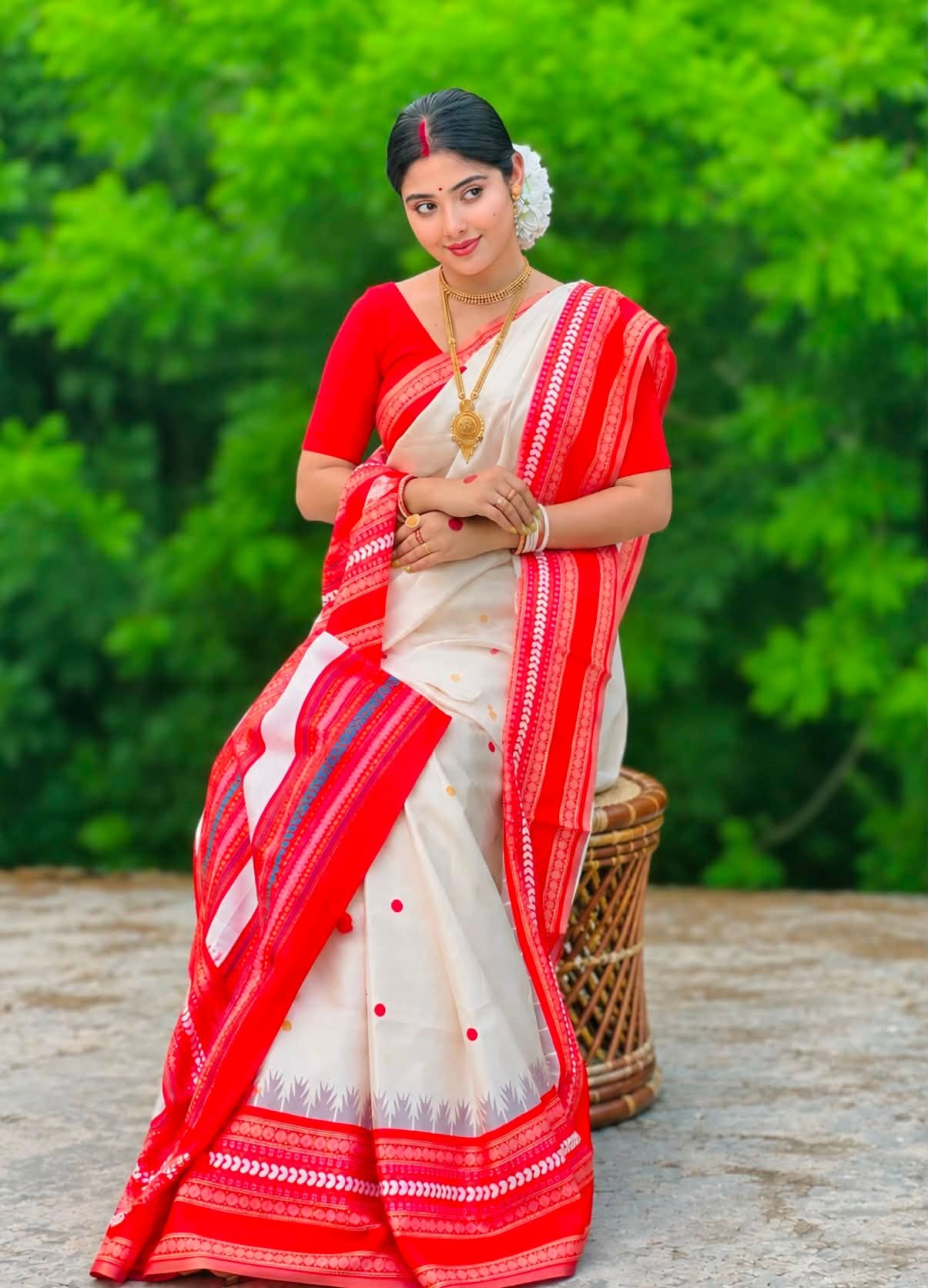 Indian Inspired Assam Silk Saree (32925)